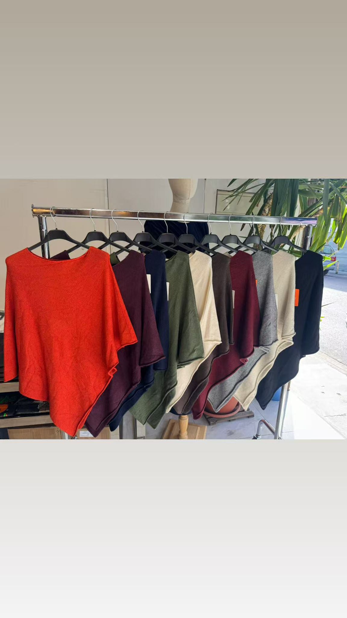 Poncho de punto clásico – Talla Única (38-44)